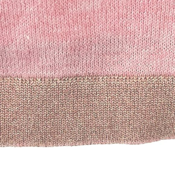 Lilly Pulitzer Charla Coquette Sweater Pink and Gold Size S Ruffle Cuff - Picture 6 of 7
